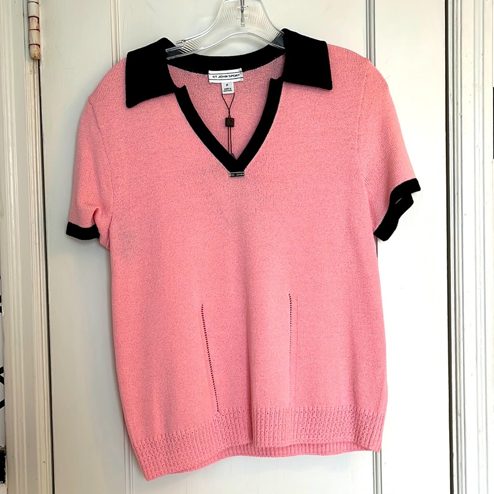 St John never worn pink sweater top